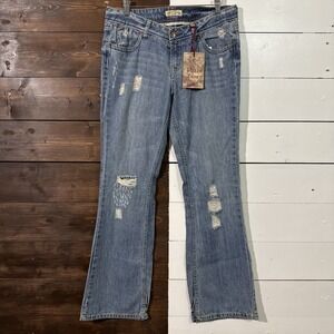 Vintage Y2K Paris Blues Low Rise Denim Flare Jeans Women's Size 9